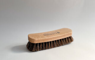 Photo 2021-07-03, 4 26 20 PM Brown horsehair large buffing brush on white background