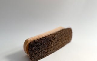 Photo 2021-07-03, 4 26 24 PM Brown horsehair large buffing brush on white background