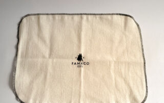 Photo 2021-07-03, 4 30 55 PM Cream famaco shoe shine cloth on white background