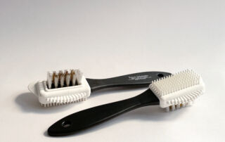 Suede combi brush on white background